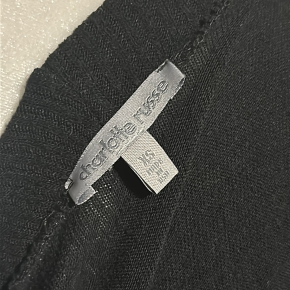 Oversized basic black Charlotte Russe open front long sleeve cardigan size xs - Picture 3 of 3